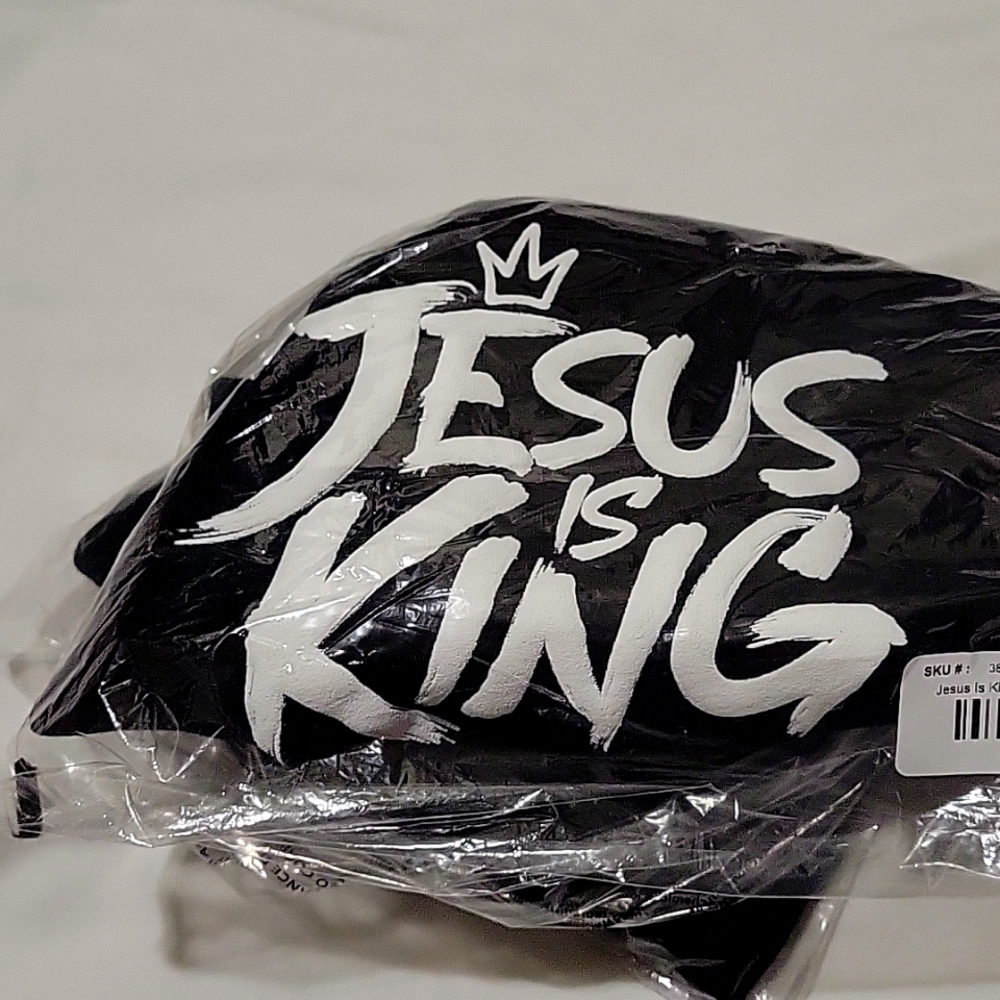 Jesus is king GLO short sleeve shirt black size XL brand new sealed in bag